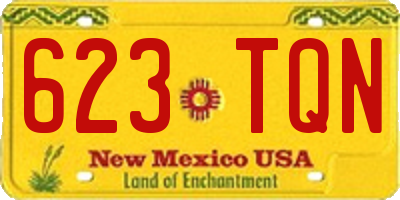 NM license plate 623TQN