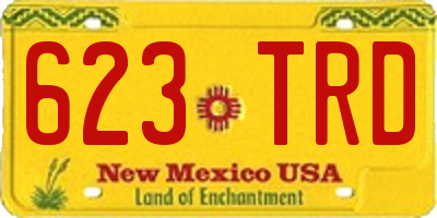 NM license plate 623TRD