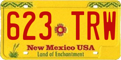 NM license plate 623TRW