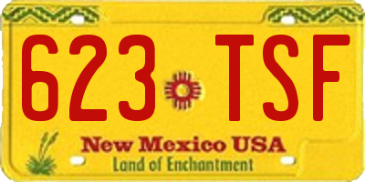 NM license plate 623TSF