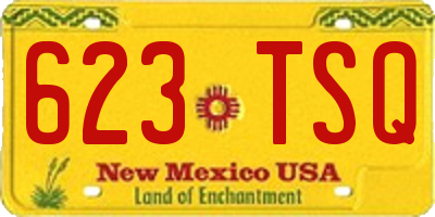 NM license plate 623TSQ