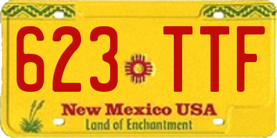 NM license plate 623TTF