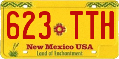 NM license plate 623TTH