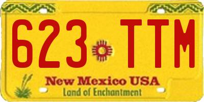 NM license plate 623TTM