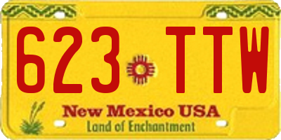 NM license plate 623TTW