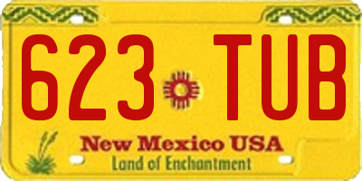 NM license plate 623TUB