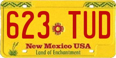 NM license plate 623TUD