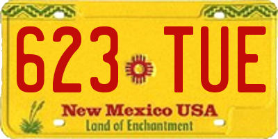 NM license plate 623TUE