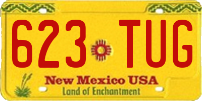 NM license plate 623TUG