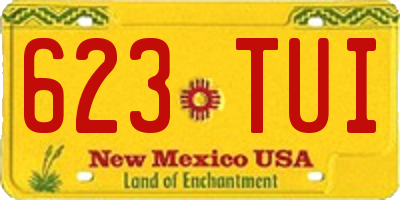 NM license plate 623TUI