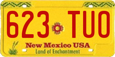 NM license plate 623TUO