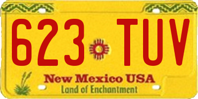 NM license plate 623TUV