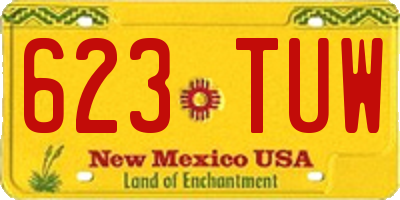 NM license plate 623TUW