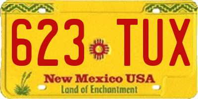 NM license plate 623TUX