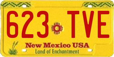 NM license plate 623TVE