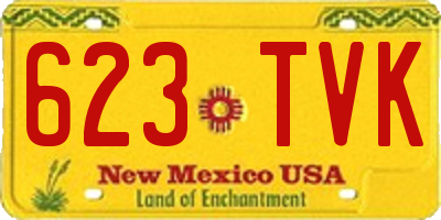 NM license plate 623TVK