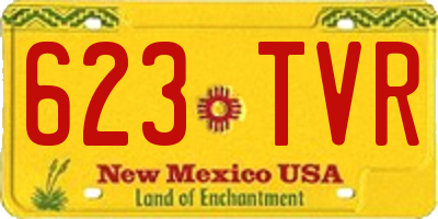NM license plate 623TVR