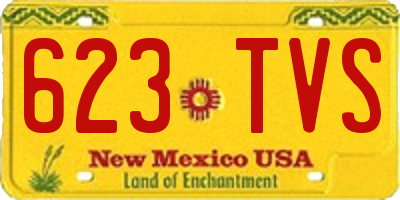 NM license plate 623TVS
