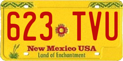 NM license plate 623TVU