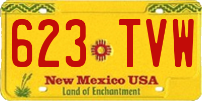 NM license plate 623TVW
