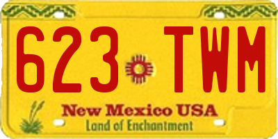 NM license plate 623TWM