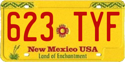 NM license plate 623TYF