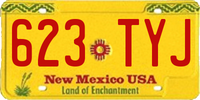 NM license plate 623TYJ