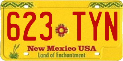 NM license plate 623TYN