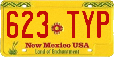 NM license plate 623TYP