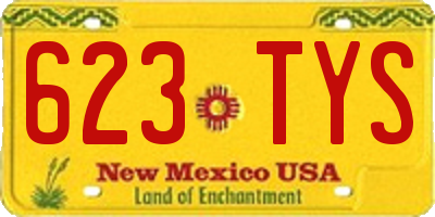 NM license plate 623TYS