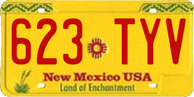 NM license plate 623TYV