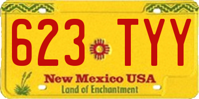NM license plate 623TYY