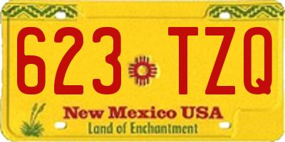 NM license plate 623TZQ