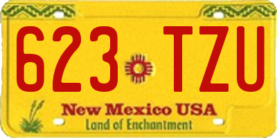 NM license plate 623TZU