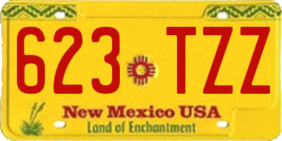 NM license plate 623TZZ