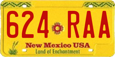 NM license plate 624RAA