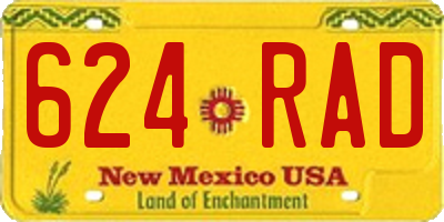 NM license plate 624RAD