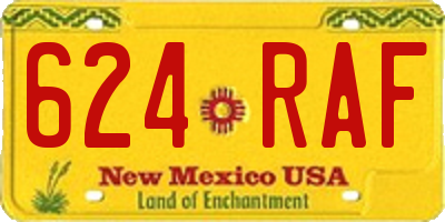 NM license plate 624RAF