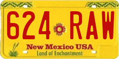 NM license plate 624RAW