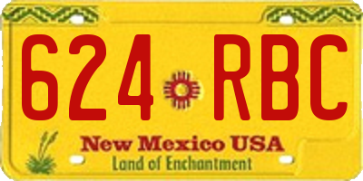 NM license plate 624RBC