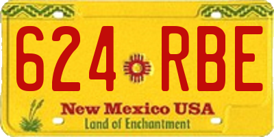 NM license plate 624RBE