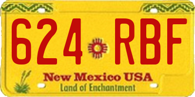 NM license plate 624RBF