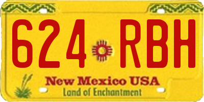 NM license plate 624RBH