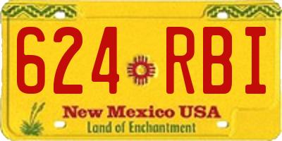 NM license plate 624RBI