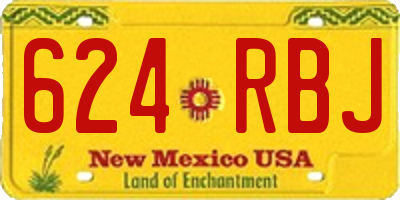 NM license plate 624RBJ