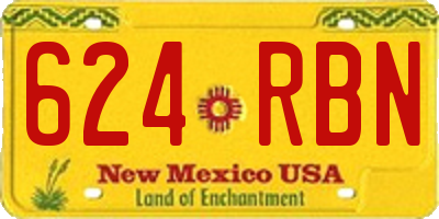 NM license plate 624RBN