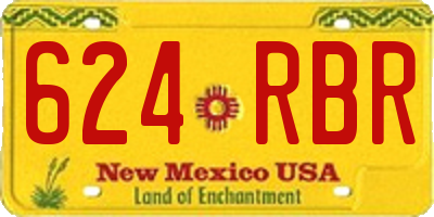 NM license plate 624RBR