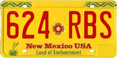 NM license plate 624RBS