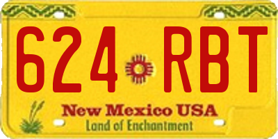 NM license plate 624RBT