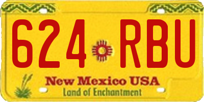 NM license plate 624RBU